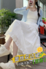白色蕾丝花边半身裙女显瘦2024高腰a字夏季中长款气质蛋糕裙
