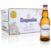 比利时进口hoegaardenwhite福佳白啤酒(白啤酒，)330ml24瓶整箱