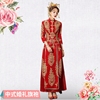 中国风新娘装经典对襟刺绣，敬酒服2024结婚宴会礼服加棉长旗袍