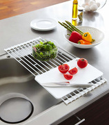 铁艺折叠水槽沥水架厨房洗菜池，沥水帘蔬菜，水果碗碟沥水置物架