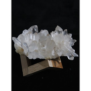 晶魁天然白水晶簇消磁石家居，标本奇石办公室饰品，晶族原石毛料摆件