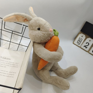 兔子毛绒玩具抱萝卜小白兔，公仔玩偶可爱安抚布娃娃女孩兔年吉祥物