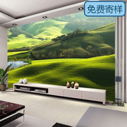 8d立体大自然森林风景墙纸电视背景墙画卧室客厅影视墙布墙裙壁画