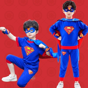 男万圣节套装童装角色扮演服蜘蛛侠宝宝超人儿童，衣服孩帅气表演服