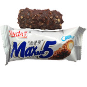 锦大MAX5果仁花生夹心巧克力棒能量棒巧克力卷代可可脂