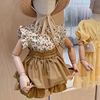 女童夏装套装2024韩版宝宝碎花上衣1--3岁儿童蛋糕裤裙两件套