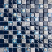 水晶马赛克瓷砖石材电视背景墙游泳池绿色蓝色鱼池墙贴
