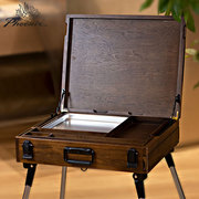 凤凰写生画架油画箱便携式折叠一体式画箱 榉木黄杨木进口材质艺