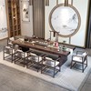 办公室茶桌椅组合套装实木大板简约新中式禅意客厅3米8泡茶台