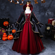 女童公主裙儿童cosplay服装角色扮演女巫恶魔表演服儿童演出服饰