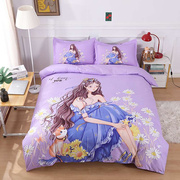 高档公主梦四件套，可爱卡通床上用品儿童床单被子，芯三件套女孩