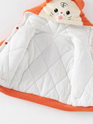 0-5岁冬天宝宝衣服两件套加绒夹棉保暖冬装婴儿小童，上下装分体1岁