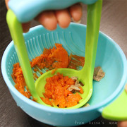 美国NUK研磨碗婴儿手动辅食研磨器食物碾磨碗料理机宝宝辅食工具