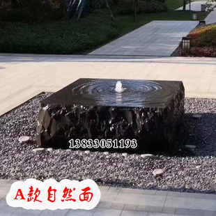 日式喷水石雕造景观庭院流水石钵循环水系喷泉枯山水池花园小摆件