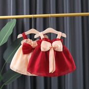 0-1-2-3岁女宝宝裙子婴儿吊带裙公主洋气衣服女童夏装6个月暮云纱