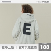 11e“e”秋冬重磅，美式复古男女背后印花字母logo连帽卫衣外套帽衫