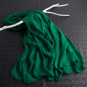 超大墨绿色丝巾女妈妈，长款纯色围巾披肩，春秋冬季护颈百搭薄款纱巾