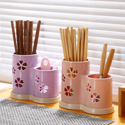 家用厨房沥水筷子筒壁挂式多功能消毒筷子，笼防霉防尘架筷子盒