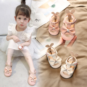 女宝宝凉鞋1一2-3岁小童公主夏季婴儿鞋子，包头透气防滑软底学步鞋