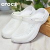 crocs卡骆驰男鞋女鞋2024秋季运动沙滩鞋，米白色凉鞋洞洞鞋潮