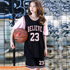 篮球服套装女大学生个性定制运动比赛球衣韩版女子短袖印字打球衣