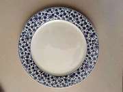 外贸荷兰原单蓝色系列陶瓷西餐具牛排盘平盘汤盘