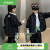 bb家童装男童牛仔套装，2024春季韩版工装外套，中大童两件套潮