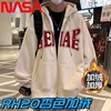 09-NASA联名男女装连帽拉链运动加绒加厚开衫帽衫休闲卫衣外套