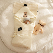 婴儿包被加厚冬款新生儿用品抱被春秋，纯棉初生宝宝襁褓包裹被外出