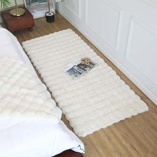 泡泡绒地毯卧室，床边毯奶油风，法式客厅沙发毛毯地垫衣帽间书房