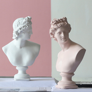 欧式大卫阿波罗人物雕像素描，模特艺术品摆件，书房客厅橱窗装饰品
