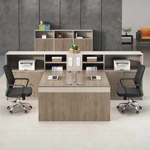 简约职员工位办公桌椅组合现代双人46屏风隔断卡座财务桌子办公室