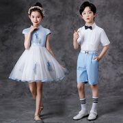 六一儿童演出服男女童大合唱演出服小学生舞蹈公主裙中国风舞蹈裙