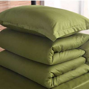 棉花被子单人棉被芯加厚军绿色，保暖被套装，宿舍床学生内务被褥一套