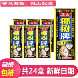 椰树牌椰汁正宗椰子汁新鲜纯嫩245ml椰浆生榨椰奶整箱饮料椰罐装