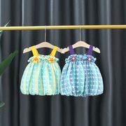 女宝宝夏装吊带连衣裙2024婴儿1-4岁小宝宝6个月小童夏季裙子