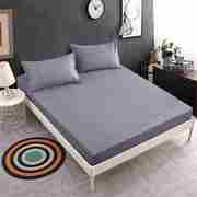 yidnio床笠单件保套床罩床垫，套棕垫纯色防尘罩，1.8m床松紧带墨