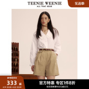 TeenieWeenie小熊奥莱荷叶领木耳边甜美长袖衬衫清新气质衬衣女秋