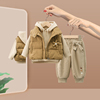 女童套装冬季2023时尚，保暖加厚一两岁宝宝，衣服洋气三件秋冬装