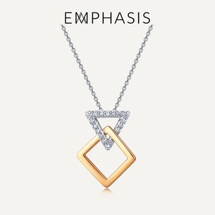 EMPHASIS艾斐诗「形」系列18K金钻石吊坠挂坠不含项链91340P