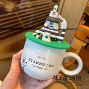 星巴克杯子2021联名LALA COMPANY咖啡家族胶囊不锈钢保温马克杯盖