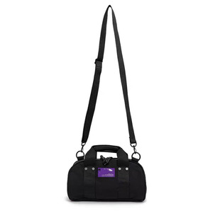 品牌订单男女同款横版斜挎包手提包纯色紫色，印标小包休闲包撞色