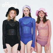 Offland Waterandothers Freckle分体网纱长袖三件套装周雨彤同款