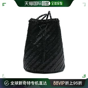 韩国直邮Dragon Diffusion手提包女款抽绳黑色小牛皮编织复古时尚