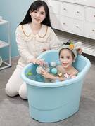 儿童洗澡桶宝宝婴儿沐浴桶，加厚塑料泡澡桶家用小孩游泳浴桶澡盆子
