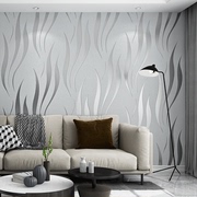 现代简约曲线条纹壁纸，自粘无纺布客厅，卧室3d立体电视背景墙纸大气