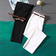 王牌裤型!2022春白色西装裤，女小个子直筒小脚小个子职业西裤