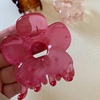 韩国原版甜美粉色花朵，抓夹可爱盘发夹，抓发夹子发夹减龄少女心
