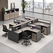 职员工位办公桌组合卡座电脑桌办公屏风工位桌椅办公室四人位家具