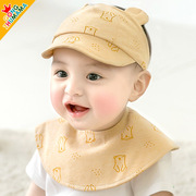 婴儿帽子夏季薄款0一3月新生胎帽遮脑门护头男女宝宝护卤门囟门帽